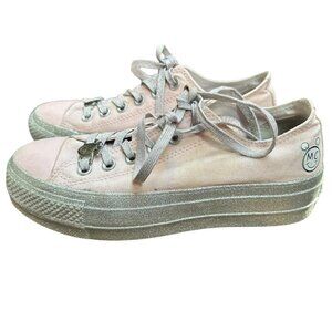 Converse Miley Cyrus Chuck Taylor All-Star Pink Glitter Platform Sneakers Size 7